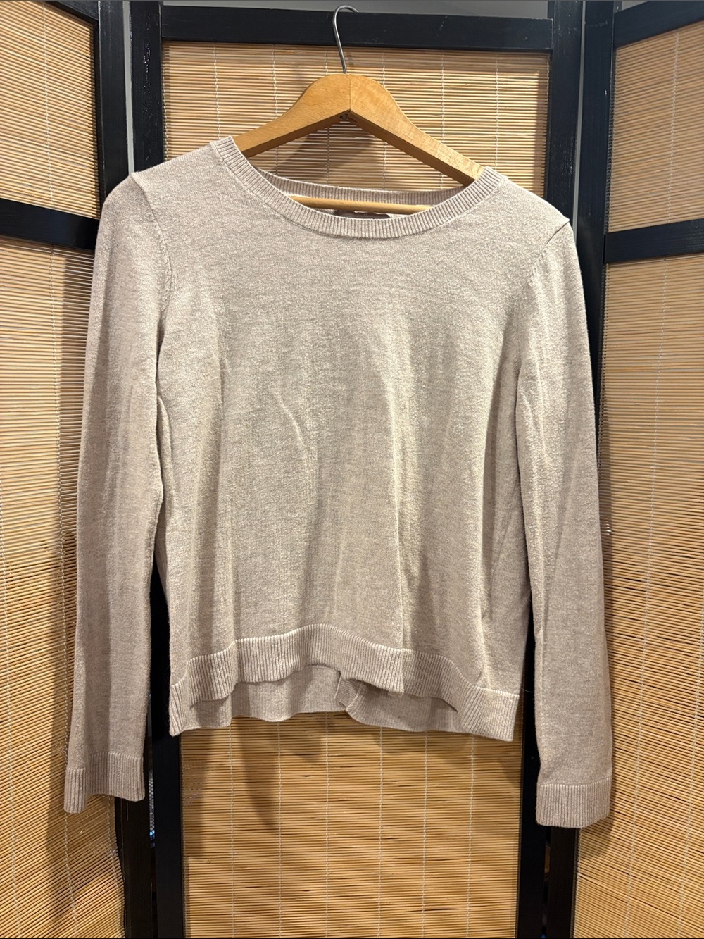 Banana Republic Neutral Beige Crewneck Sweater